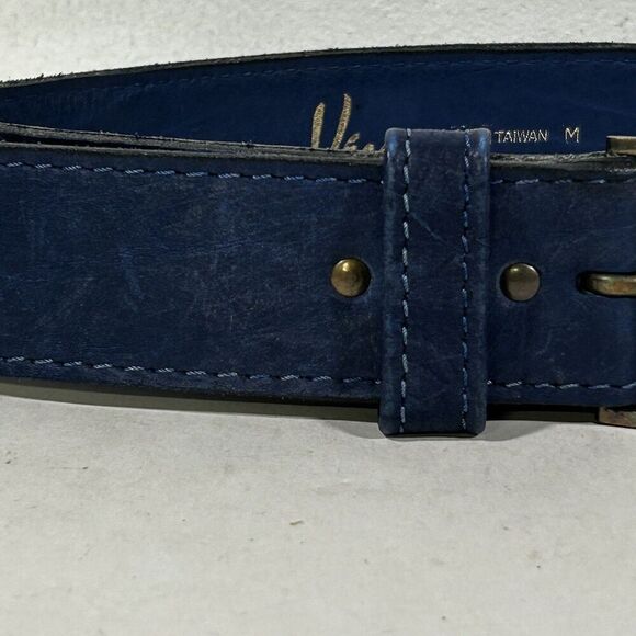 Vintage Vera Belt Size Medium Navy Blue Bronze Accents Statement Women\'s main image 7